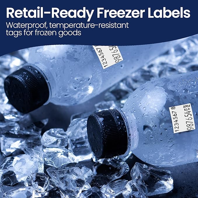 Perco Freezer Adhesives White Labels for Monarch 1136 Price Gun – Case of 8 Sleeves, 112,000 Pricemarking Labels Value Pack