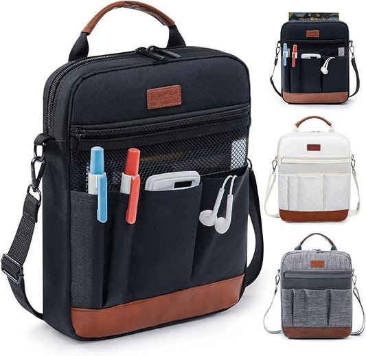 Book Sleeve with Zipper, Book Covers for Book Lovers, Multi-pocket Book Protector Cover with Shoulder Strap,Book Bag for Ipaad, kidle - Back To School Book Accessories