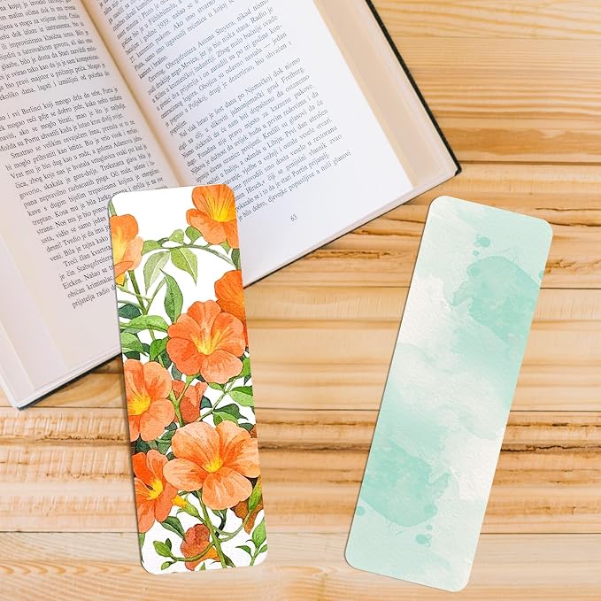 50 PCS Watercolor Blank Bookmarks 1.9 x 5.9 inch Watercolor Cards Bulk Craft Book Marks for DIY Art Projects, School Supply, Gifts Tags