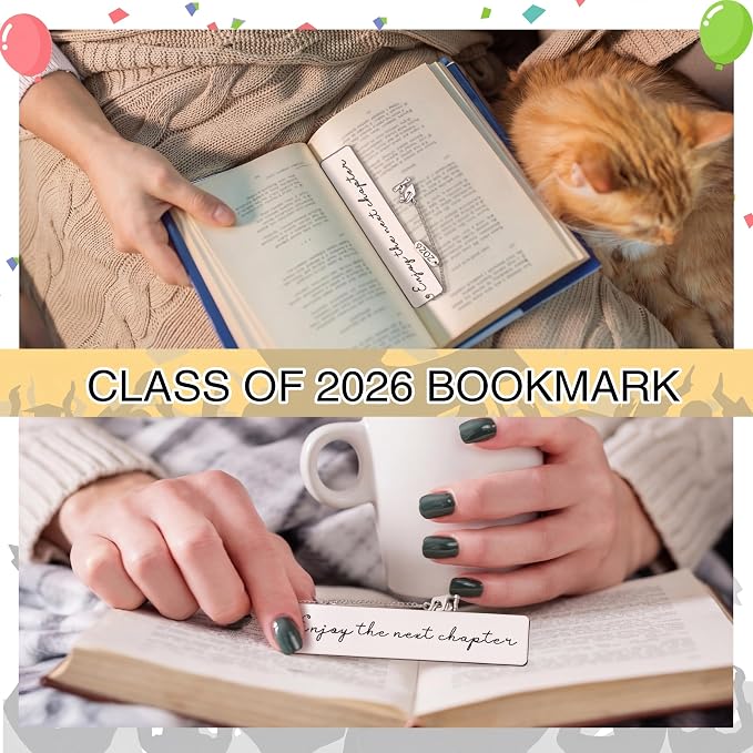 12 Sets Class of 2026 Graduation Bookmarks with Boxes 2026 Senior Graduation Gifts for Students Inspirational Grad Gifts High Middle Medical School 5th 8th Grade Grad Favors Classroom Party Favors