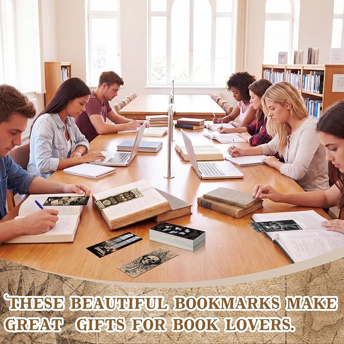 Faccito 240 Pcs Halloween Dark Romance Bookmarks Gifts Set Vintage Gothic Spooky Bookmarks Bulk for Book Lovers Horror Skull Bookmark Merch Halloween Reading Tracker Bookish Gift for Book Club Library
