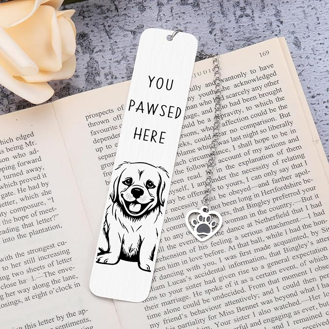 Pug Dog Dad Fathers Day Gifts - Pug Gifts for Pug Lovers, Dog Bookmark for Dog Lovers GIF ts for Women for Birthday Christmas, Reading Accessories, Pet Owner Page Marker Dog Themed Book Club GIF ts