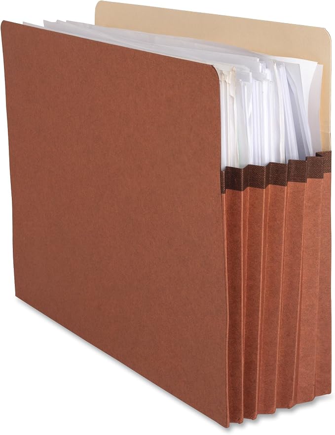 Business Source, BSN65792, Redrope Letter Expanding File Pockets, 10 / Box, Redrope