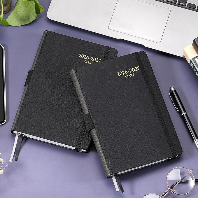 2026-2027 Appointment Book & Planner - Jul 2026 - Jun 2027, Daily Hourly Planner, 5.75" X 8.25", 60-Minute Interval, Faux Soft Leather Cover, Premium Paper, Academic Planner, Pen Holder, Inner Pocket