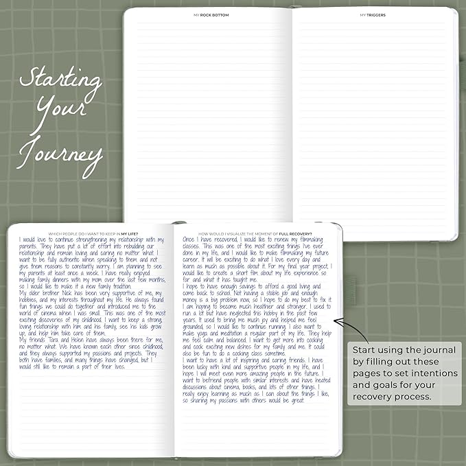 Clever Fox Addiction Recovery Journal – Addiction Treatment Planner & Workbook – Daily Sobriety Journal for Recovery Progress, A5 (Cypress)