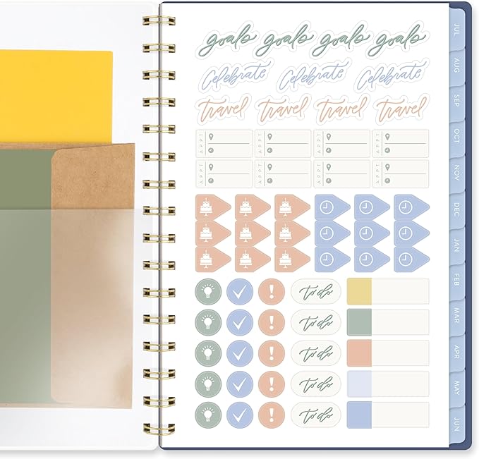 Cambridge Planner 2026-2027 Weekly & Monthly Academic 12-Month July-June, 5-1/2" x 8-1/2", Leah Bisch, Bow Trellis (LB52-200A)