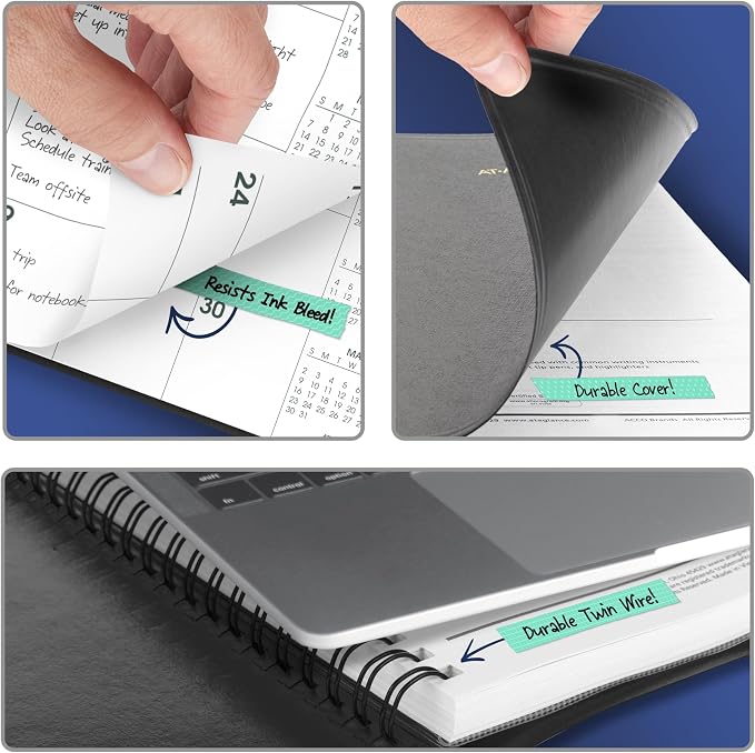 AT-A-GLANCE 2027 Planner, Monthly, 7" x 8.75", Large Print, Unruled Daily Blocks, Black (70LP090527)