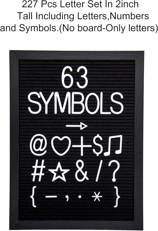 Felt Letter Board Letters Set - 227pcs 2 inch Tall Letters