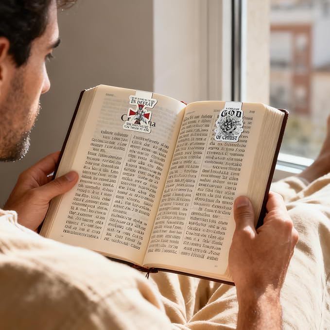 Armor of God Magnetic Bookmarks - 24 Pcs Christian Inspirational Full Warrior Magnet Book Mark Bible Verse Religious Scripture Bulk Page Markers Reading Men Lovers Gifts School Accessories