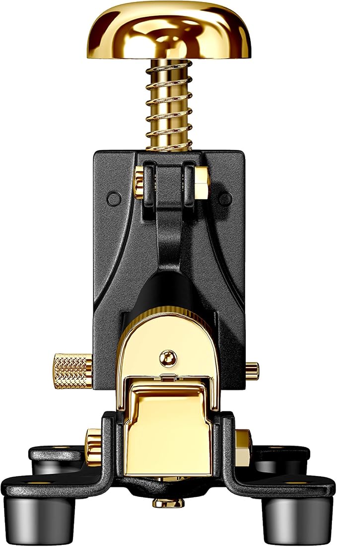El Casco M10 Medium Desk Stapler - Black/23 Carat Gold Plated Trim
