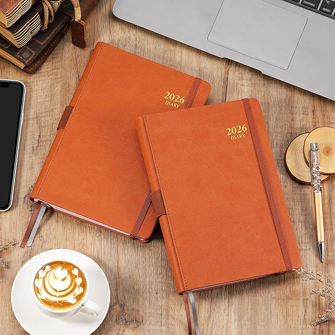 2026 Appointment Book & Planner - January 2026 - December 2026, Daily Hourly Planner, 5.75" X 8.25", 60-Minute Interval, Faux Soft Leather Cover, Premium Paper, Academic Calendar with Pen Loop, Inner Pocket