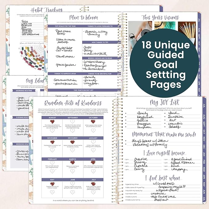 bloom daily planners 2026-2027 (8.5" x 11") Academic Year Day Planner (July 2026 - July 2027) - 13 Months Weekly & Monthly Agenda Organizer with Stickers & Tabs - Seaside Whimsy
