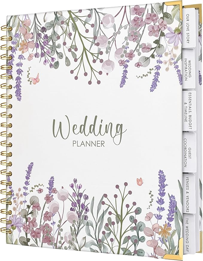 The Ultimate Premium Wedding Planner and Organizer for Brides: Hardcover Bridal Planning Book with Soft Floral Design, 11.8 x 10.6 Inches, Monthly Countdown Calendar, Checklists, Timelines, Budgeting & Keepsake Features