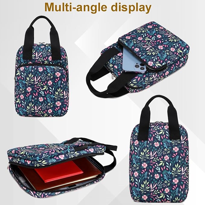 Bible Cover for Women, Bible Case, Bible Holder Case for Women, Carrying Book Case Church Bag with Handle and Zippered