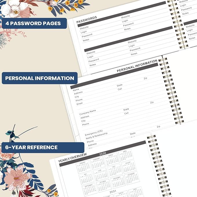 2027-2031 Monthly Planner - 5 year planner, Jan 2027 - Dec 2031, 5 year calendar 2027-2031, 9" x 11", Planner for Long-Term Planning, Twin-Wire Binding, Double-Side Pocket