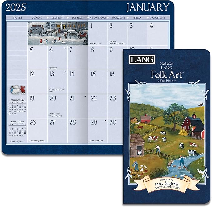 LANG Lang Folk Art� 2025 Two Year Planner (25991071073)