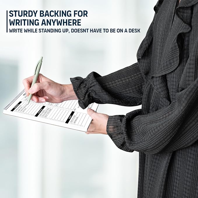 Weekly Planner To Do List Pad - 8.5x11" 52 Sheets Spiral - Desk Notepad with Multiple Sections - Undated Planning Notebook Checklist, Todo Agenda Plan