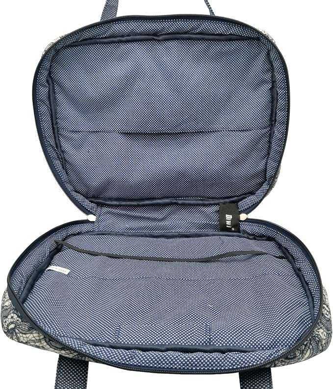 DIWI Quilted Bible Covers Extra Large Sizes 11.25 X 8.25 X 2.75 Inches Bible Tote Book Case (XL, C2 Navy Canopy)