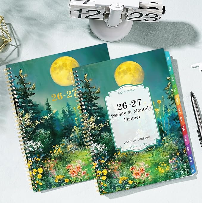 Planner 2026-2027 - 2026-2027 Planner Weekly and Monthly from Jul. 2026 - Jun. 2027, 9" x 11", 2026-2027 Weekly and Monthly with Coated Tabs, Reference 2026-2027 Calendar