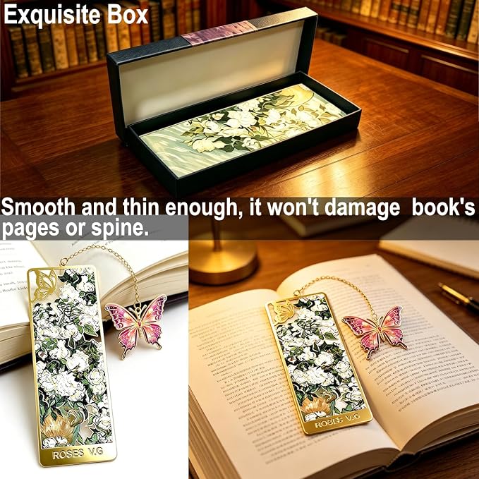 Premium Alloy Bookmark with Well Wishes Quotes, Iconic Keepsake Gifts for Graduation, New Semester, New Chapters, Birthday, Anniversary, Coming-of-Age, Christmas, Men, Women, Teachers, Students