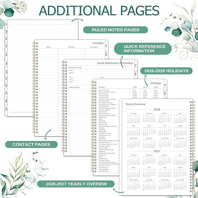 Planner 2026-2027 - 9" x 11" Planner 2026-2027 Weekly and Monthly, from JUL. 2026 to JUN. 2027, 26-27 Academic Planner with Tab, Twin-Wire Binding, Inner Pocket