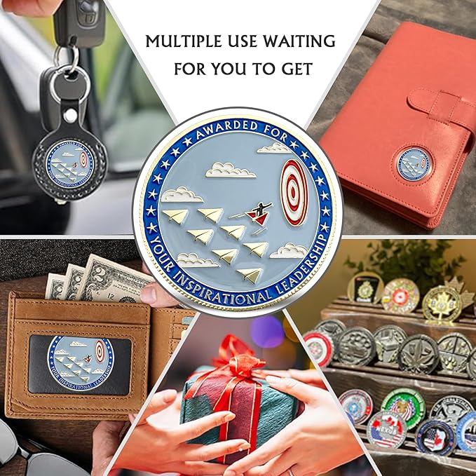 10 Pcs Appreciation Coins Set Leadership Awards Recognition Coins for Coworkers Employee Appreciation Gifts Inspirational Thank You Coins for Staff Motivational Office Supplies