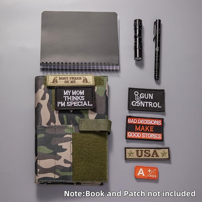 KOSIBATE OCP Military Log Book Cover, 5.5”X 8” Army Tactical Notebook,OCP Green Book Protective Holder(Camogreen,Only Cover)