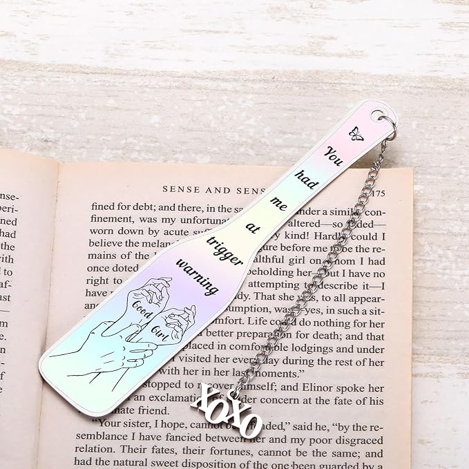 Spicy Book Lover Gifts for Readers Bookworm Booknerd Darck Romance Bookmarks, Funny Bookmarks for Reading Women, Bookish Book Accessories Good Girl Bookmark, Book Lover Valentines Gifts for Teen Girls