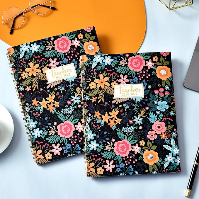 Teacher Planner 2026-2027 - Teacher Lesson Planner 2026-2027, from July 2026 to June 2027, 8.5" x 11", Spiral Bound Planners, Weekly & Monthly Planners with Colourful Monthly Tabs