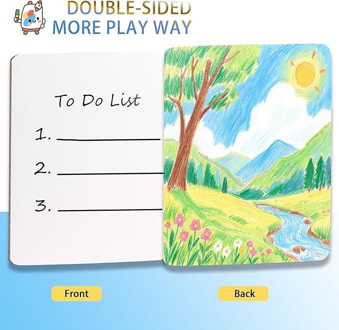 Dry Erase Whiteboard 4-Pack for Students and Educators, Class, Team Building, Game – Monthly, Weekly, and Daily Planners with 2 Markers