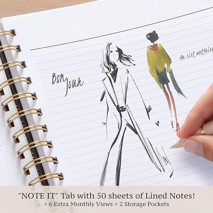 Blue Sky Life - Note it® Planning Calendar + Notes, Weekly/Monthly Layout, Safety Wirebound (Solid Latte- 2026, 8.5" x 11")