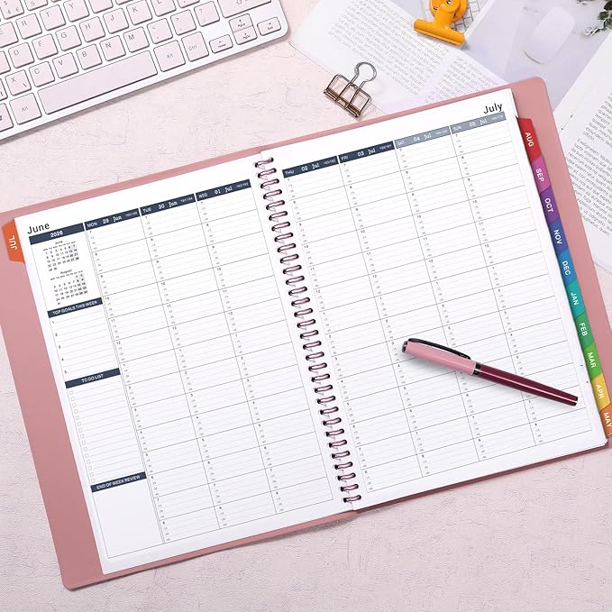 Appointment Book 2026-2027 - JUL 2026 - JUN 2027, 8.4" x 10.6" Weekly Appointment Book 2026-2027, 15-Minute Interval Hourly Planner, Flexible Soft Cover