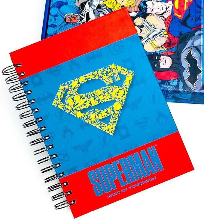 Superman Notebook Planner 2026, Hardcover Weekly/Monthly Planner with Notes Pages, Spiral Calendar Organizer Journal for Teacher Student Hero Fans (Plan B)