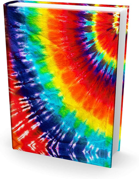 Easy Apply, Reusable Tie Dye Book Cover 1 Pk. Best Jumbo 9x11 Textbook Jacket for Back to School. Stretchable to Fit Most Large Hardcover Books. Fun, Washable Design for Girls, Boys, Kids and Teens