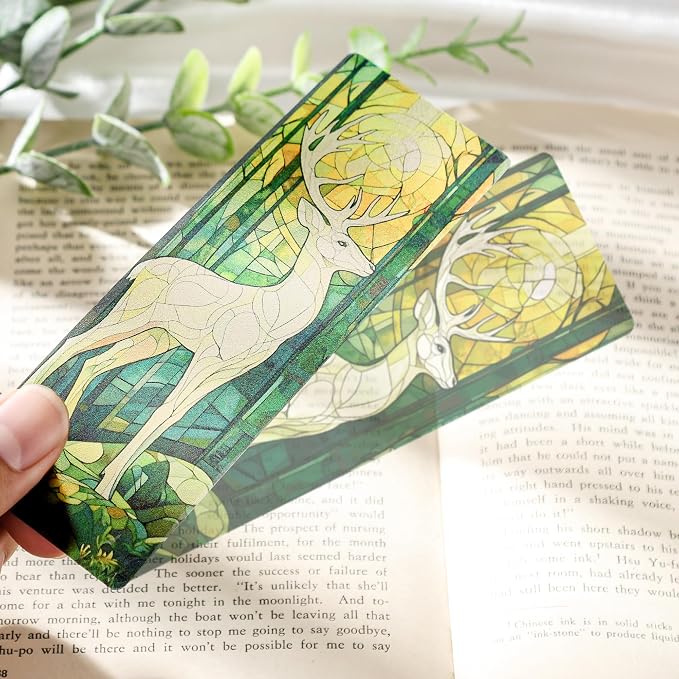 Fantasy Vintage Bookmark Gifts - 20 Pcs Personalized Art Stained Glass Bookmarks for Women Book Lovers Novel Fans Reading Accessories Bookish Merch Gift for Birthday Christmas New Year