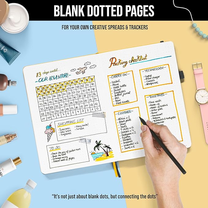 Daily Planner 2026 (Undated) | B5 Dotcross | Your All in One Day Organizer, At A Glance Weekly Agenda, Yearly Calendar Book | Planners for Personal, Professional, Academic & Work Goals and Schedule