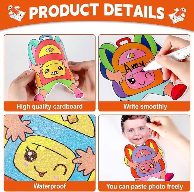 gisgfim 80Pcs Backpack Cutouts Back to School Decorations Bulletin Board Colorful School Bag Paper Cut-Outs Classroom Decor for Boy Girl DIY Craft Photo Wall Kindergarten Preschool Party Favor Supply