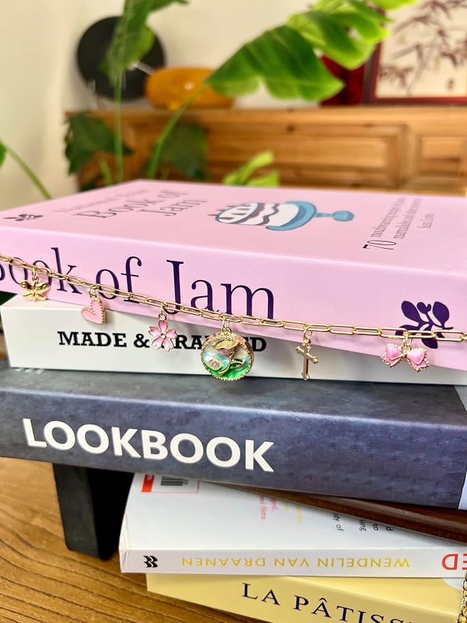 Bible Charm Chain, Christian Bible Accessory Faith Gift, Scripture Bookmark, Bible Jewelry Religious Decor for Study (Style-B)