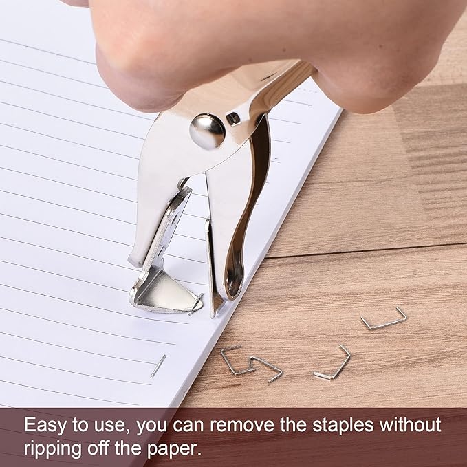 MECCANIXITY Staple Remover Tools, Heavy Hand Staplers Removal Pin Puller for Office Home, Silver