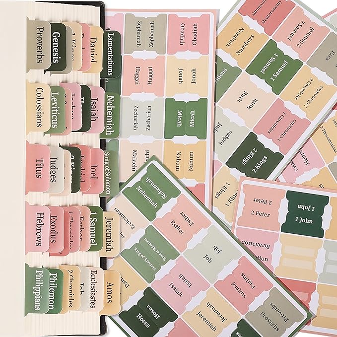 Mr. Pen- Bible Tabs, 75 Tabs, Colorful, Laminated Bible Tabs for Women and Men, Bible Tabs for Study Bible, Bible Index Tabs, Bible Book Tabs, Bible Labels Tabs, Mr Pen Bible Tabs