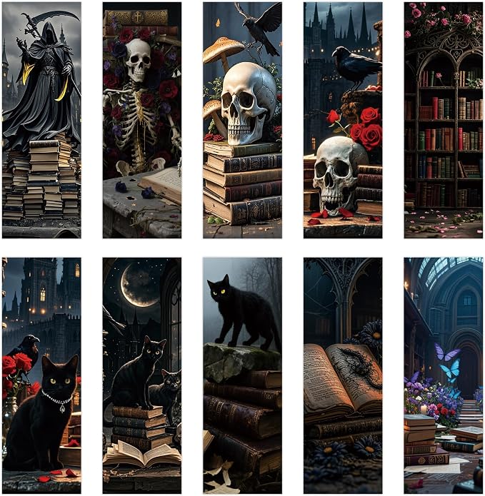 Dark Romance Bookmarks, 100 Pcs Gothic Romantasy Tarot Book Marker Page Clips, Ideal for Dark Romance Fantasy Readers Gothic Enthusiasts Book Lovers Book Club Gifts Journaling Supplies