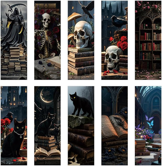 Dark Romance Bookmarks, 100 Pcs Gothic Romantasy Tarot Book Marker Page Clips, Ideal for Dark Romance Fantasy Readers Gothic Enthusiasts Book Lovers Book Club Gifts Journaling Supplies