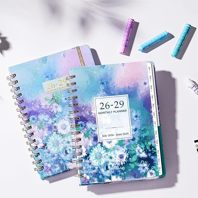 2026-2029 Monthly Planner - 3 year planner 2026-2029, JUL 2026-JUN 2029, Monthly Calendar, 6.3" x 8.4", 36 Month Calendar Planner with Monthly Tabs, Inner Pocket, for Long-Term Planning
