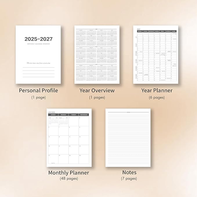 Monthly Planner 2026-2027, 2026 Calendar 18 Months Planner, January 2026 - June 2027, 8.5" x 11", 2026 Academic Calendar Hard PVC Cover with Spiral Bound, Perfect for School & Office for Women & Men