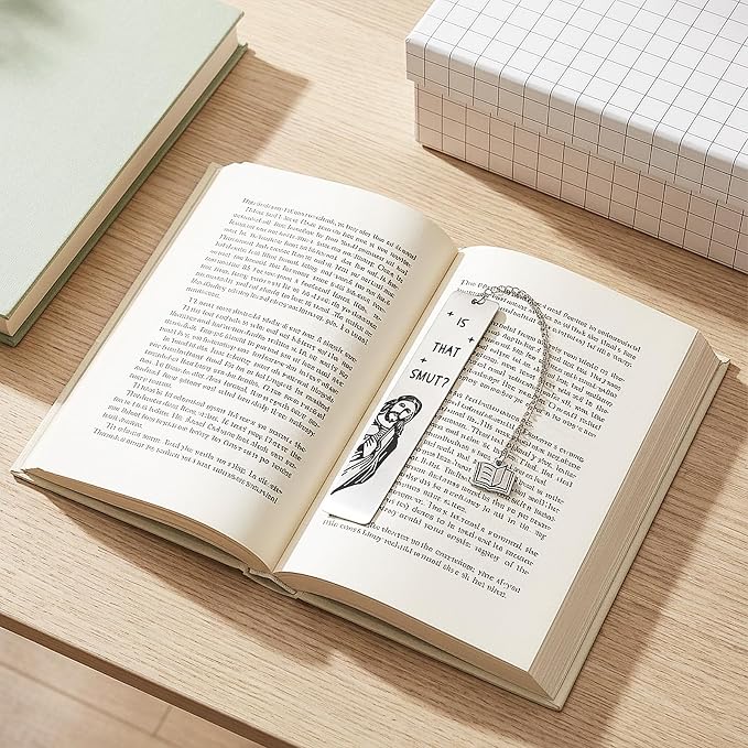 Funny Gifts Bookmark - Novelty Gag Book Mark with Chain, Stainless Steel Book Marker Gifts for Women Men, Books Lovers, Readers, Coworkers, Christian Gift