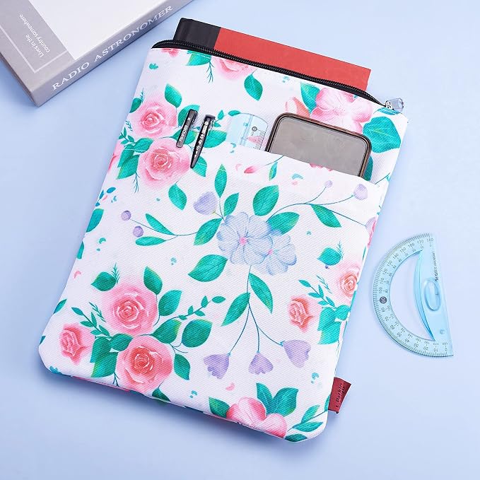 Book Sleeve for Book Lovers, Bookish Book Protector, Book Covers for Paperbacks, Washable Fabric, Book Sleeves with Zipper, Medium 11 Inch X 8.7 Inch