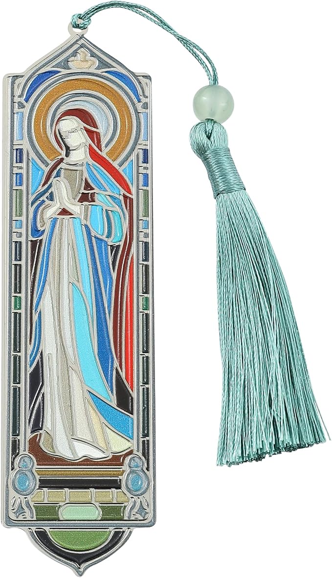 Divine Virgin Mary Bookmark with Tassel - Exquisite Design Book Marks for Women Men, Gift for Book Lovers