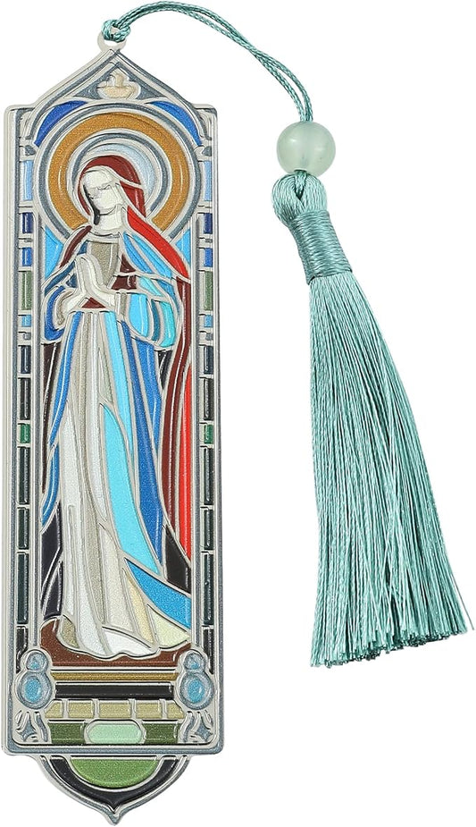 Divine Virgin Mary Bookmark with Tassel - Exquisite Design Book Marks for Women Men, Gift for Book Lovers