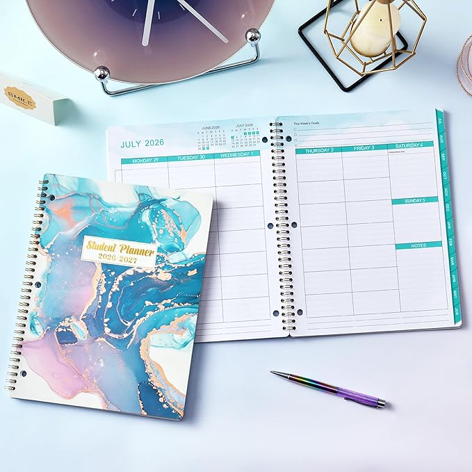 Student Planner 2026-2027 - School Planner with Stickers, July 2026- June 2027, 9" x 11", 2026-2027 Student Planner/Academic Planner with Thick Paper