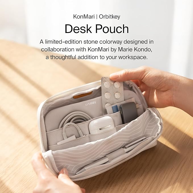 Orbitkey KonMari Desk Pouch - Stone